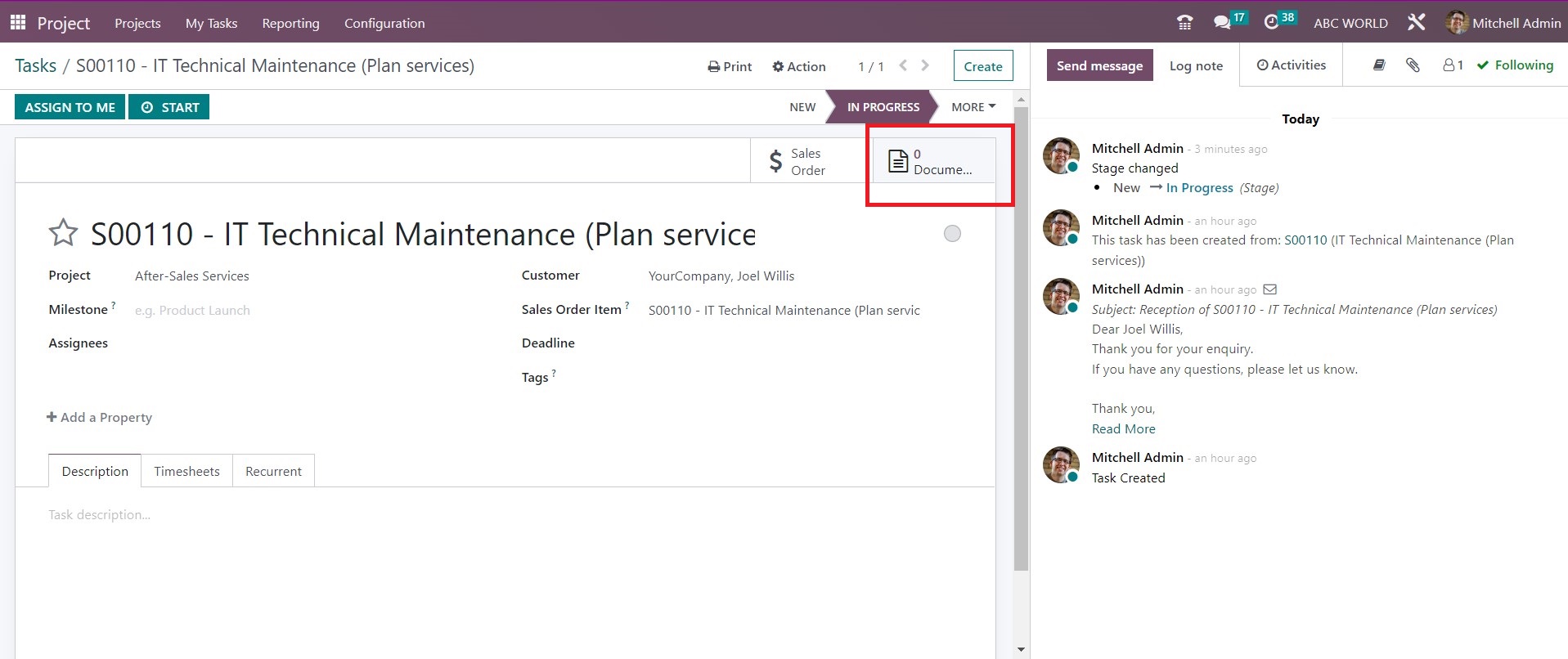 Odoo Project Module