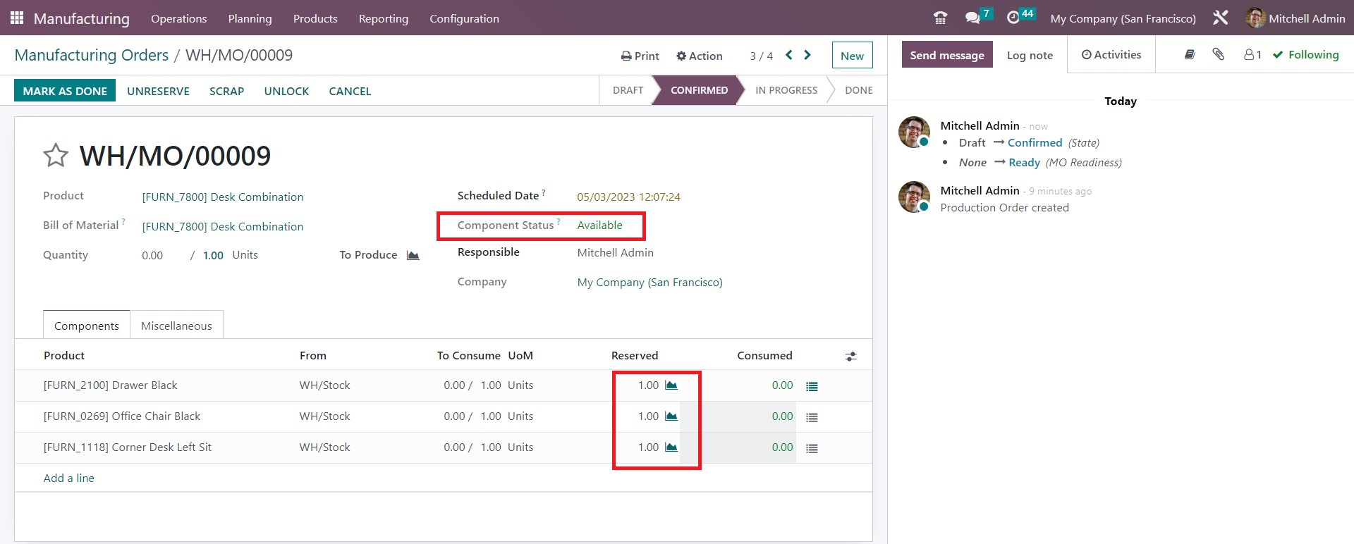 Step 2: Create a Manufacturing Order - 4 - Midis