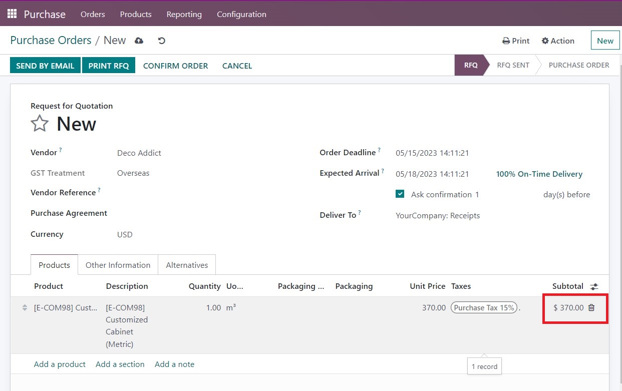 Purchase Order Creation - 18 - Midis