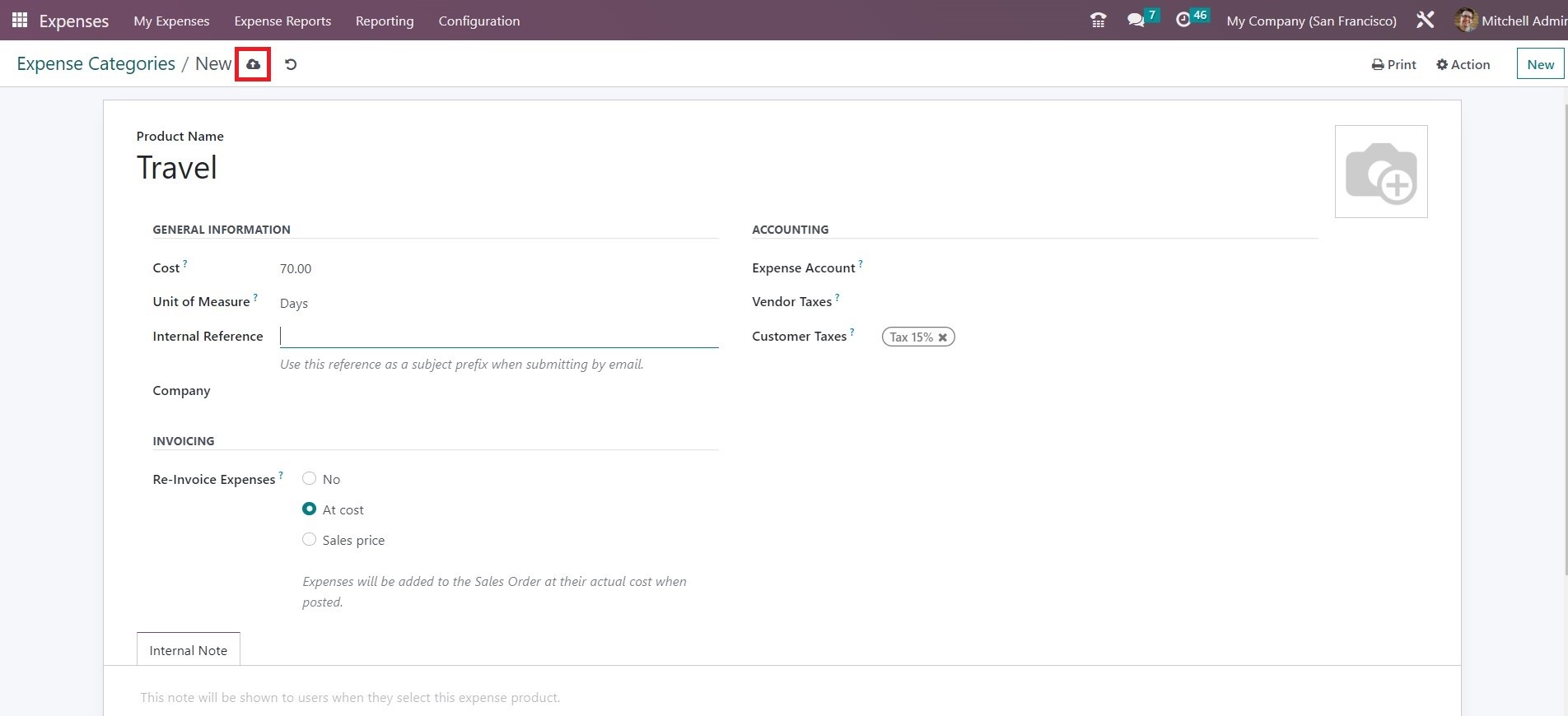 Reinvoicing Expenses To Customers in Odoo - 4- Midis