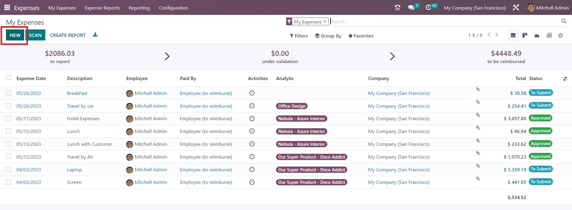 Reinvoicing Expenses To Customers in Odoo - 6 - Midis
