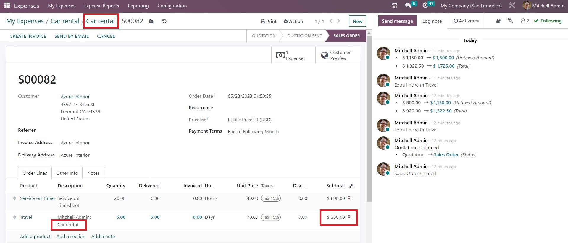 Reinvoicing Expenses To Customers in Odoo - 11 - Midis