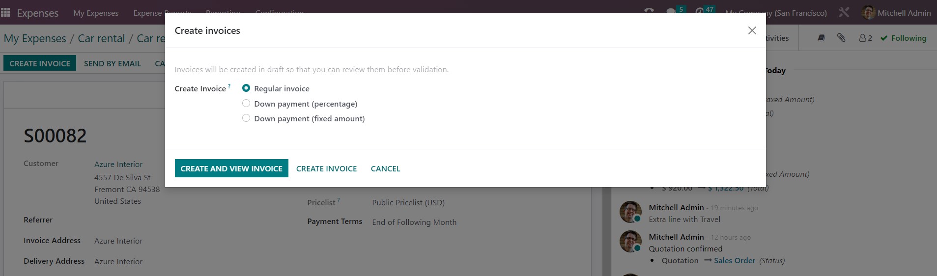 Reinvoicing Expenses To Customers in Odoo - 13 - Midis