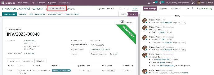 Reinvoicing Expenses To Customers in Odoo - 18 - Midis