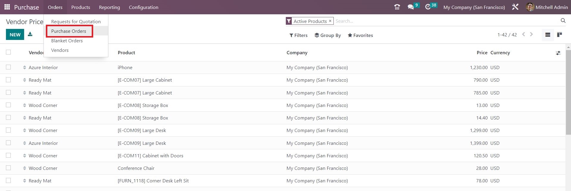 Creating Purchase Orders in Odoo - Midis - 6