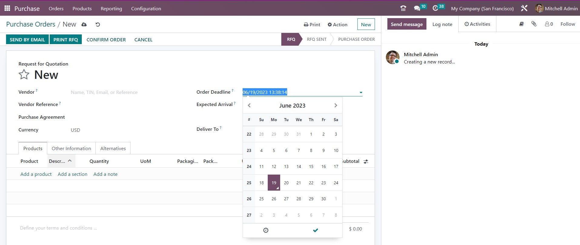 Creating Purchase Orders in Odoo - Midis - 9