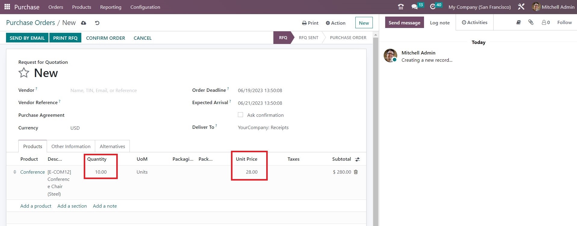 Adding Products to Purchase Orders - Midis - 13