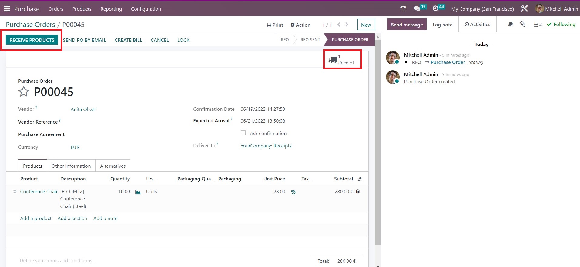 Confirming Deliveries and Receipts in Odoo - Midis - 15