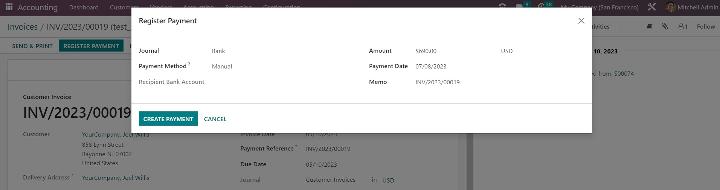 Registering Customer Payments from an Invoice in Odoo - Midis - 6