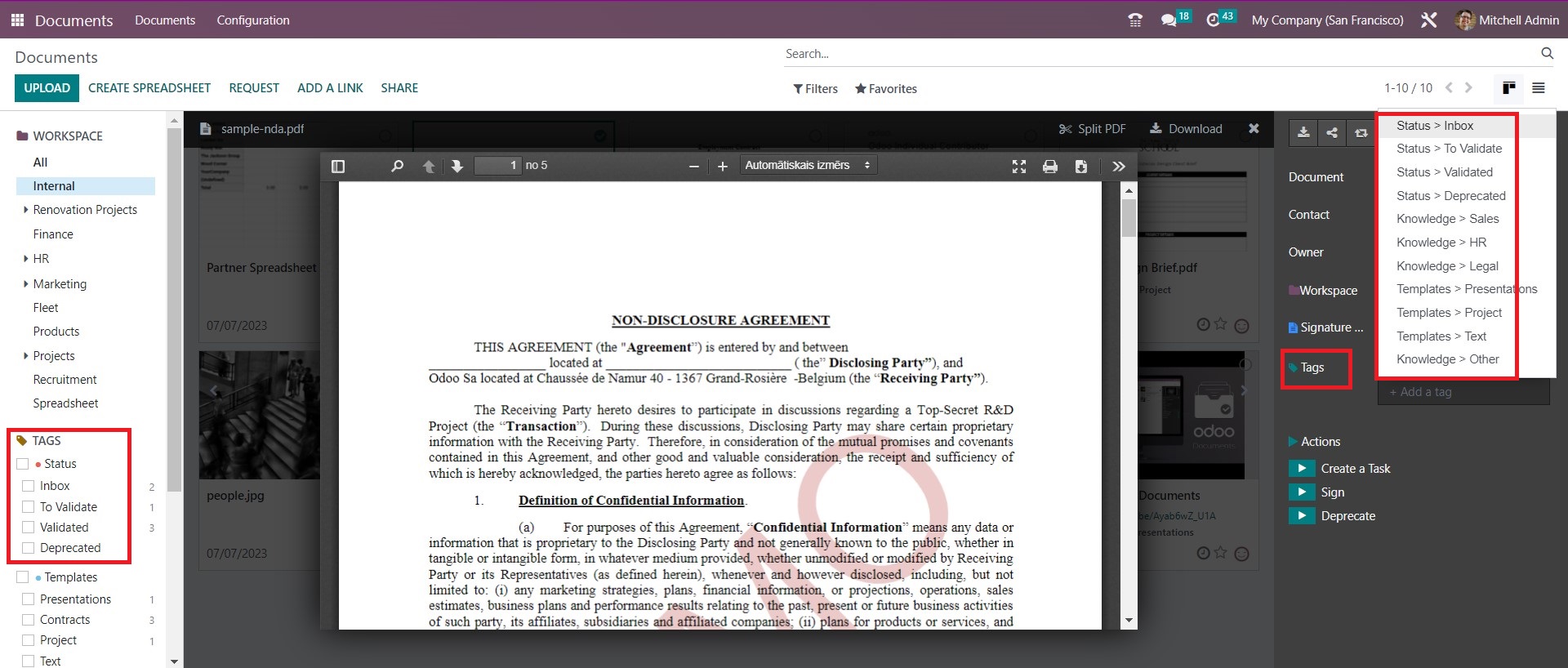 Capabilities of Odoo Documents - Midis - 3