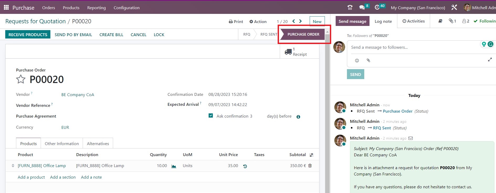 Step 6: Confirming the RFQ - Midis - 10