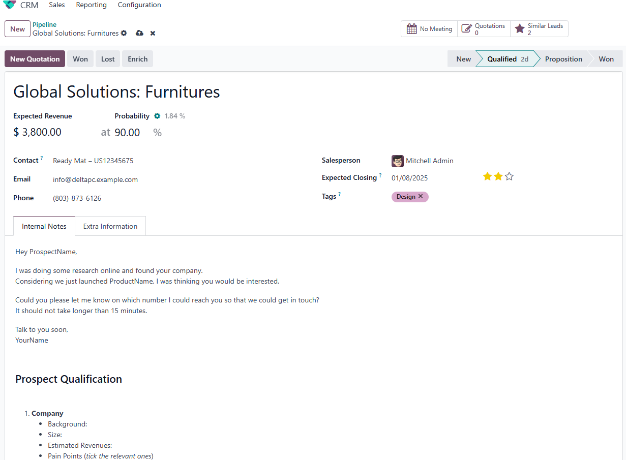 CRM and sales integrations