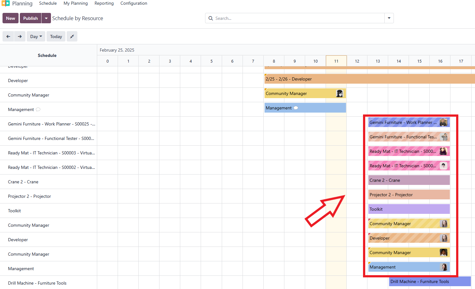 Color-Coded Utilization