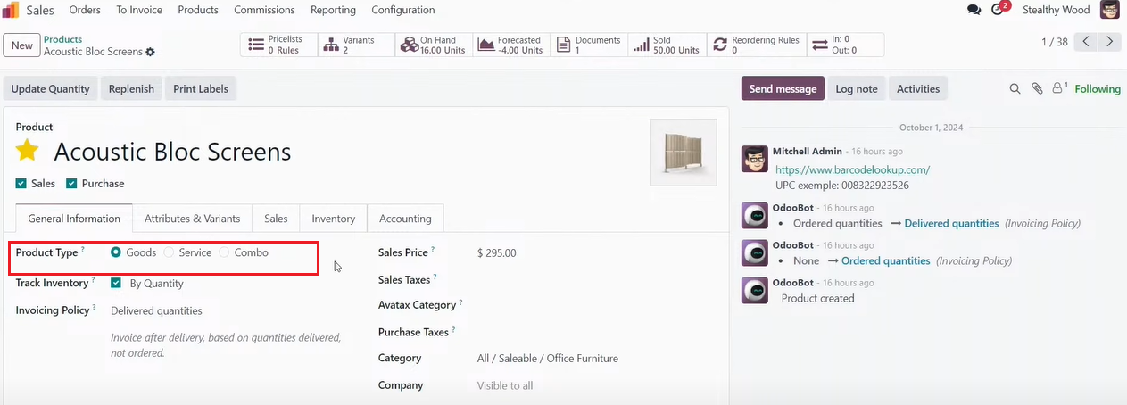 Product Type Optimization