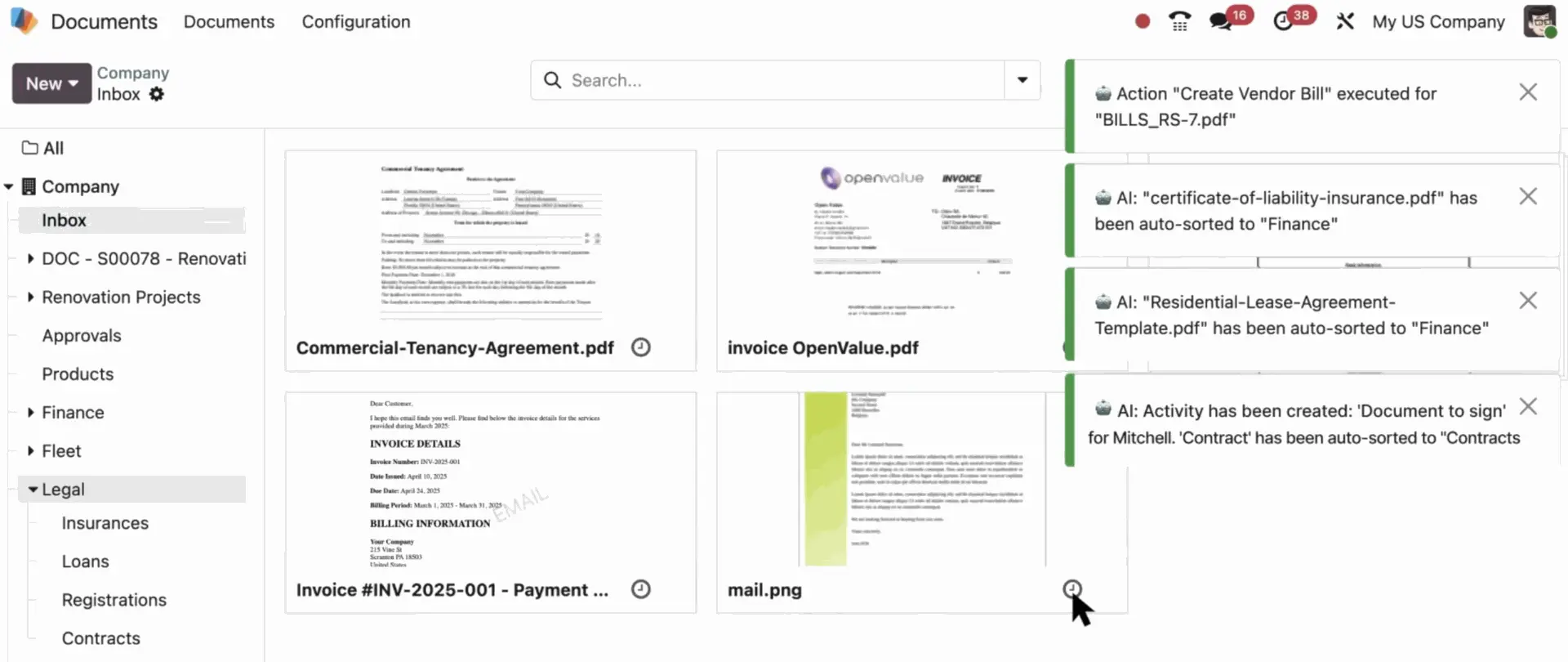 Documents - AI Auto-sorting documents into folders
