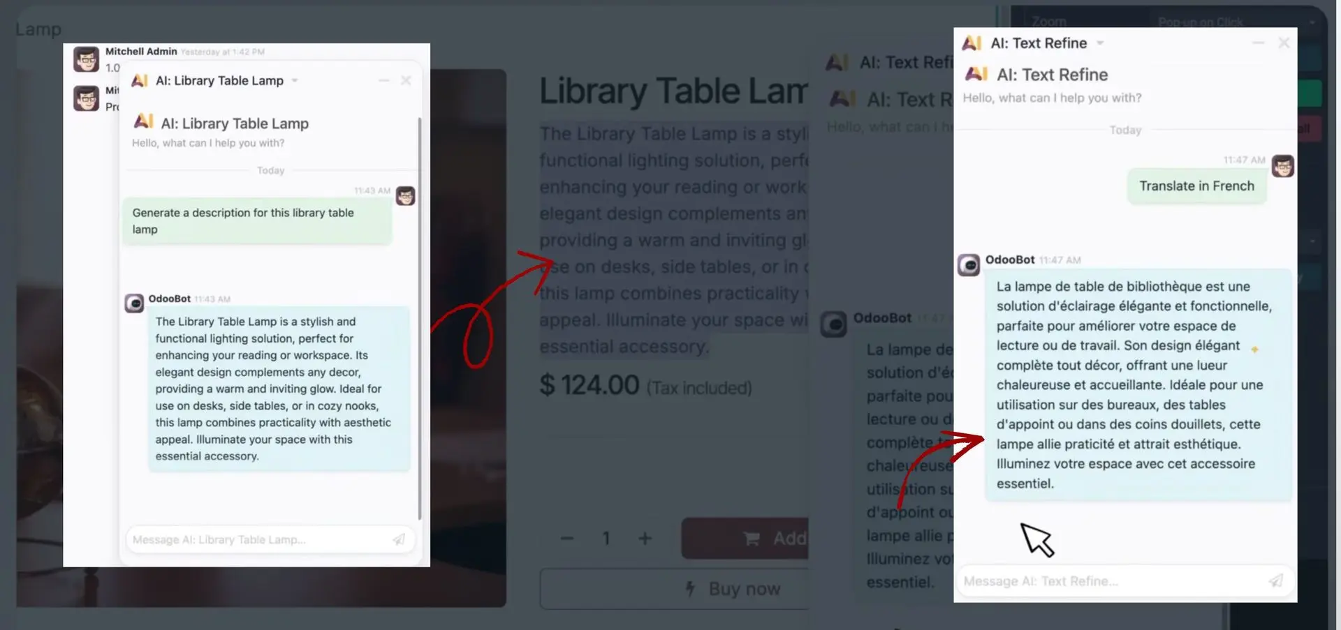 00 Odoo 19 eCommerce Product page - Generate Description and translate
