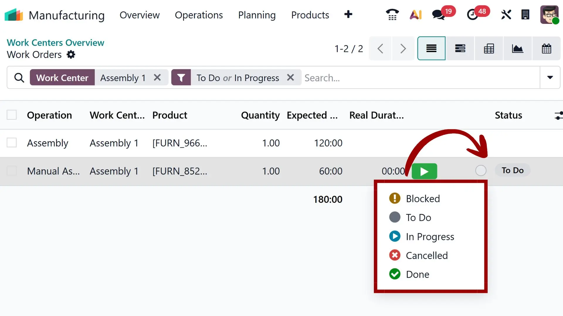 06 Manufacturing - Production Status 06 Manufacturing - Production Status