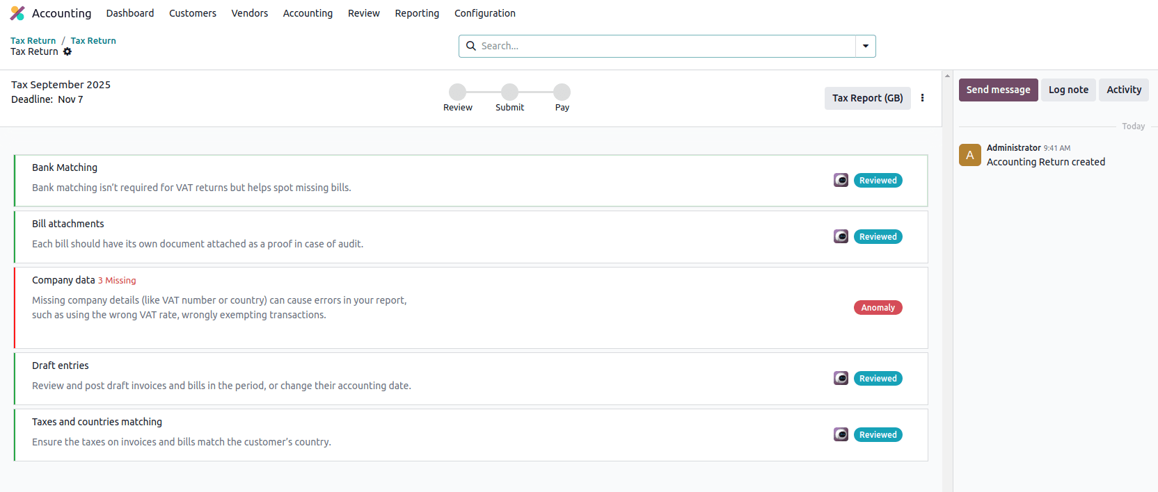 05 Odoo 19 - Tax Return