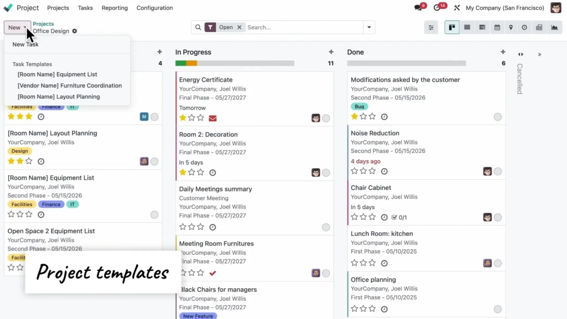 01 Odoo 19 Project Module - Project Templates