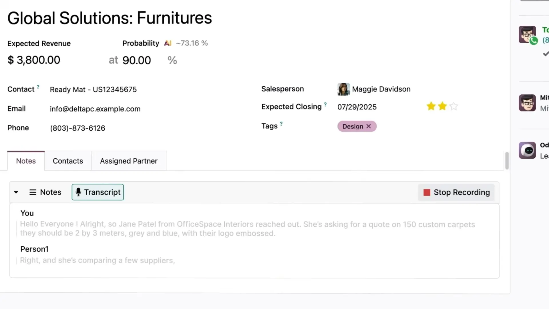 05 Odoo 19 Project Module - transcription of the meeting