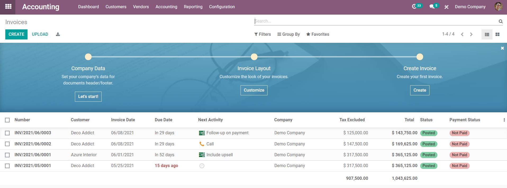 Odoo Accounting - Invoices